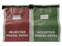 Postal vote handling secure wallets - accepted and rejected