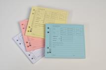 Catalogue code SP21. Shaw's new debit/credit pads, available in four colours.