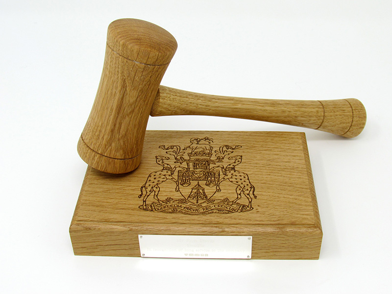 Gavel and block