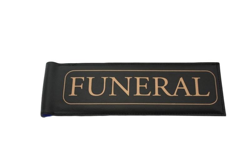 Funeral Car Flag Only (Black and Gold)