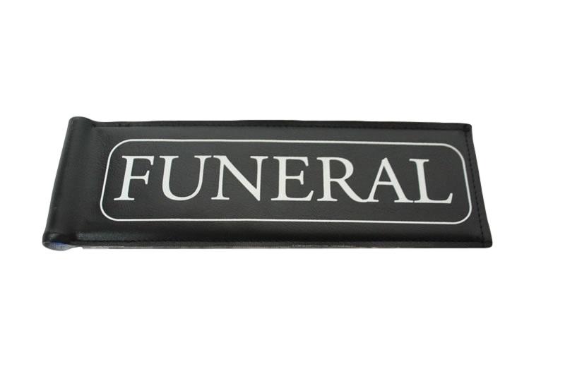 Funeral Car Flag Only (Black and White)