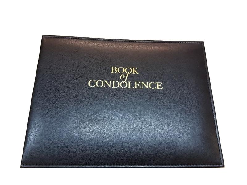 Black 'Book of Condolence' Looseleaf Binder