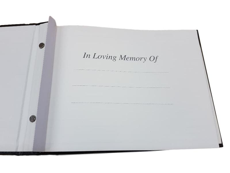 Black 'Book of Condolence' Looseleaf Binder