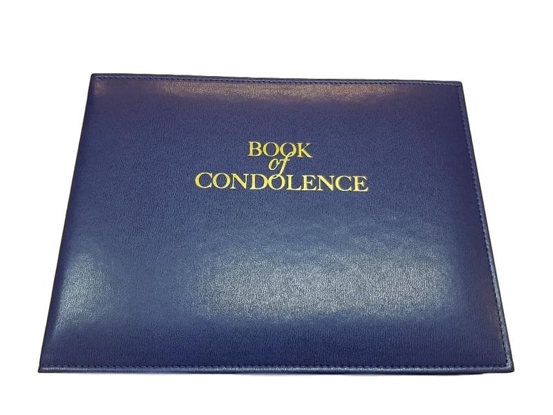 Blue 'Book of Condolence' Looseleaf Binder