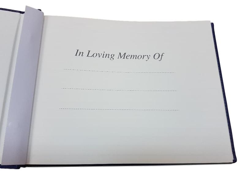 Blue 'Book of Condolence' Looseleaf Binder