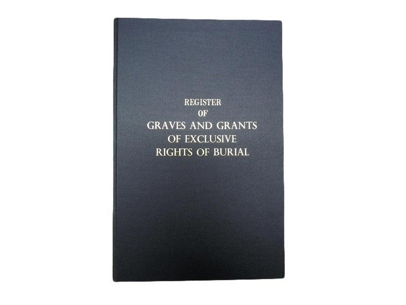 Register of graves and grants of exclusive right of burial