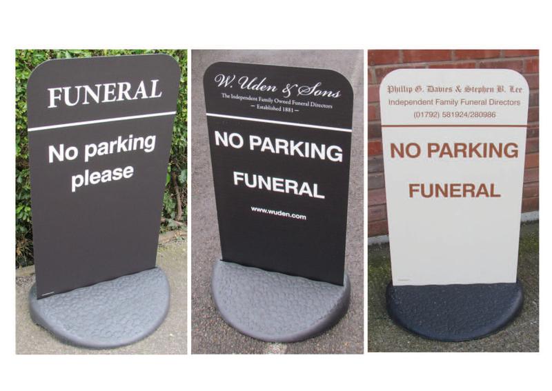 Personalised Funeral 'No Parking Please' Sign