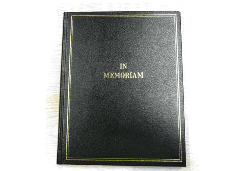 In Memoriam Condolence book, ruled, 200 pages