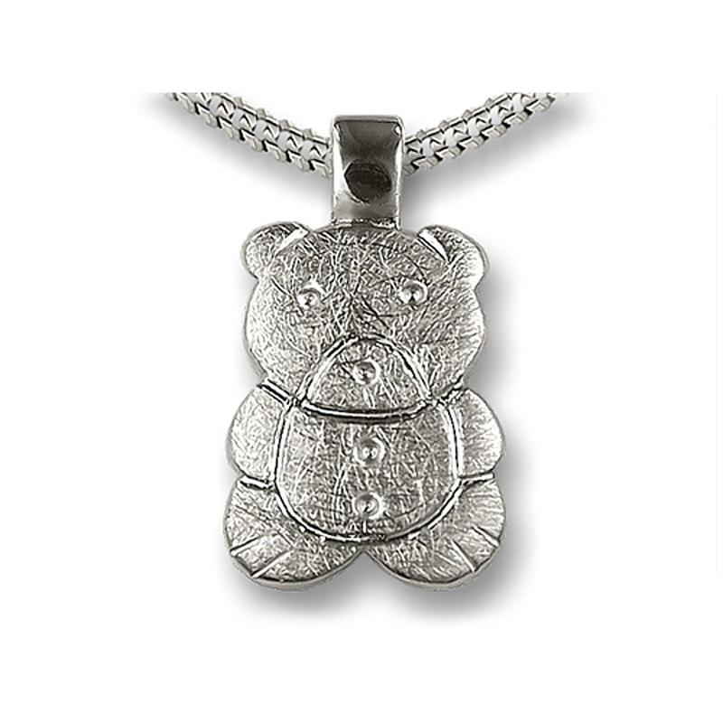 Sterling Silver Teddy Pendant