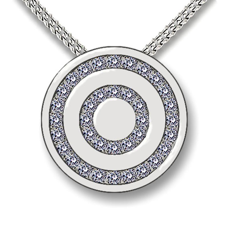 Sterling Silver Spiral Crystal Pendant (PRICE REDUCED)