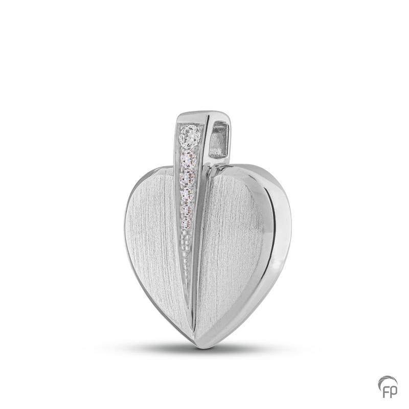 Sterling Silver Heart Crystal Pendant