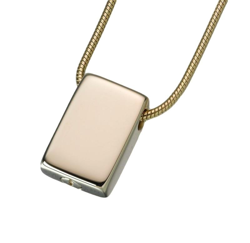 Gold Vermeil Slide Rectangle Pendant (PRICE REDUCED)