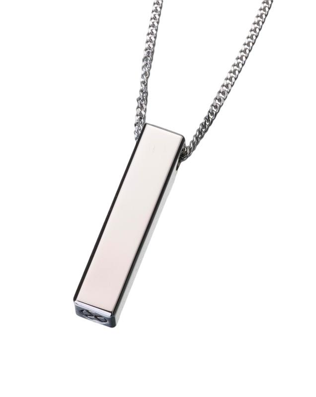 Titanium Long Narrow Slide Rectangle Pendant