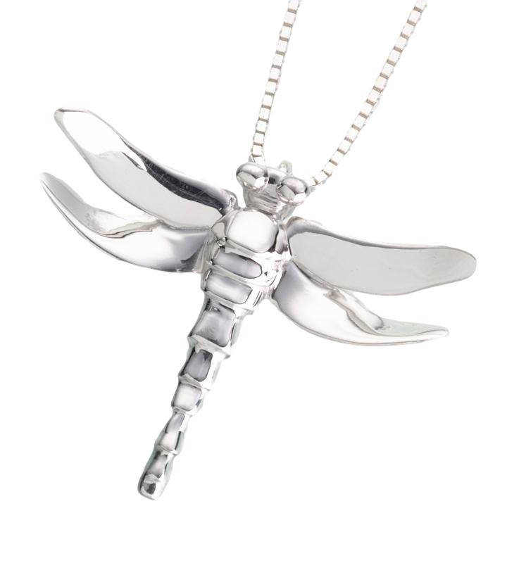 Sterling Silver Dragonfly Pendant 
