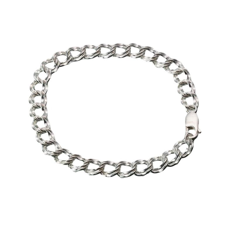7.5 Inch Sterling Silver Double Link Bracelet (PRICE REDUCED)