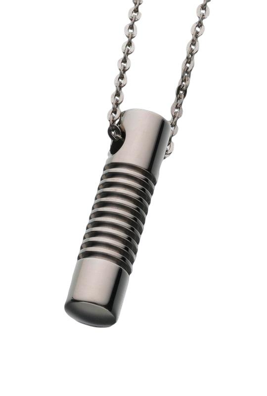 Titanium Cylinder Necklace Pendant 
