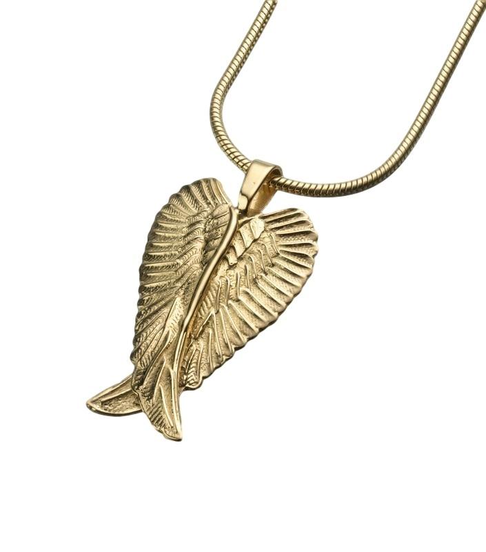 Gold Vermeil Angel Wings Pendant 