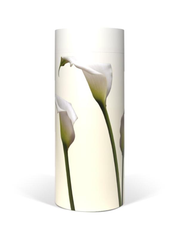 White Lillies Ash Scattering Tube - 4L Large