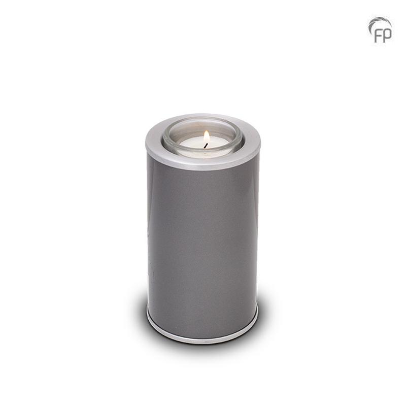 Metal Composite Candle Holder Keepsake (Grey)