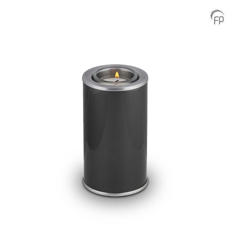 Metal Composite Candle Holder Keepsake (Black)