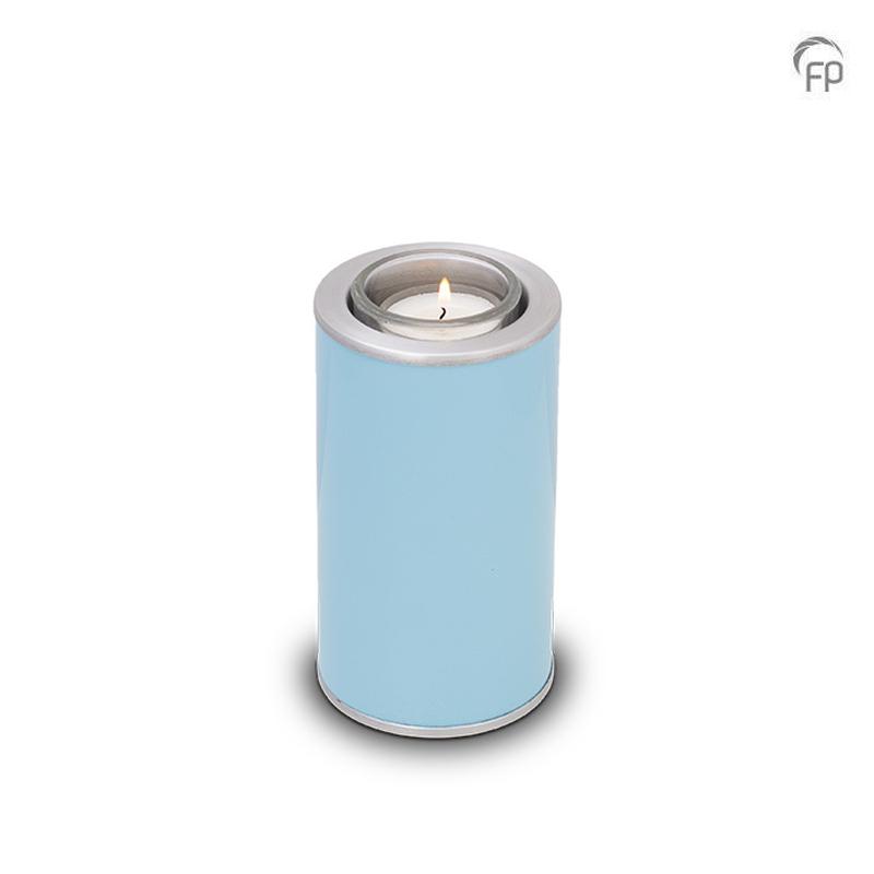 Metal Composite Candle Holder Keepsake (Pastel Blue)