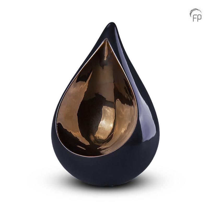 Ceramic Urn Celest (Teardrop with Panel Detail)