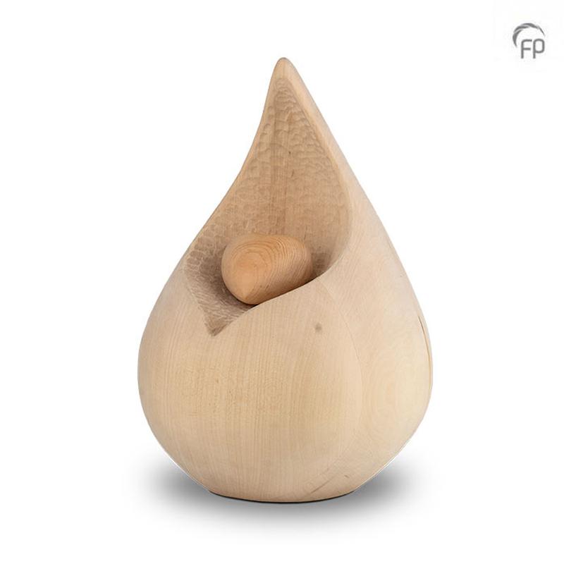 Wooden Teardrop Urn (Light Wood) - XL Adult
