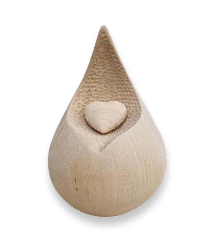 Wooden Teardrop Urn (Light Wood) - XL Adult