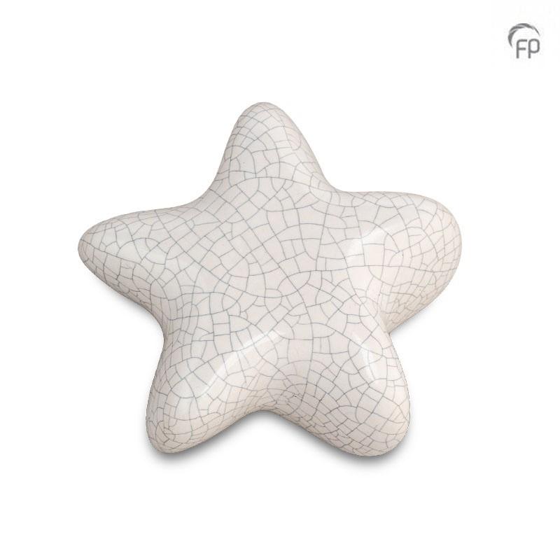 Ceramic Star (Cracked White) - Keepsake