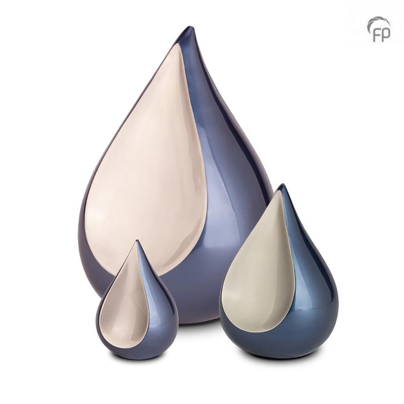 Adult Teardrop Urn (Blue and Silver) 