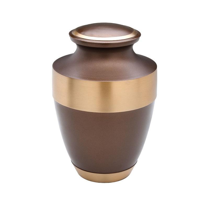 Brass Urn (Smoky Brown with Gold Band) 