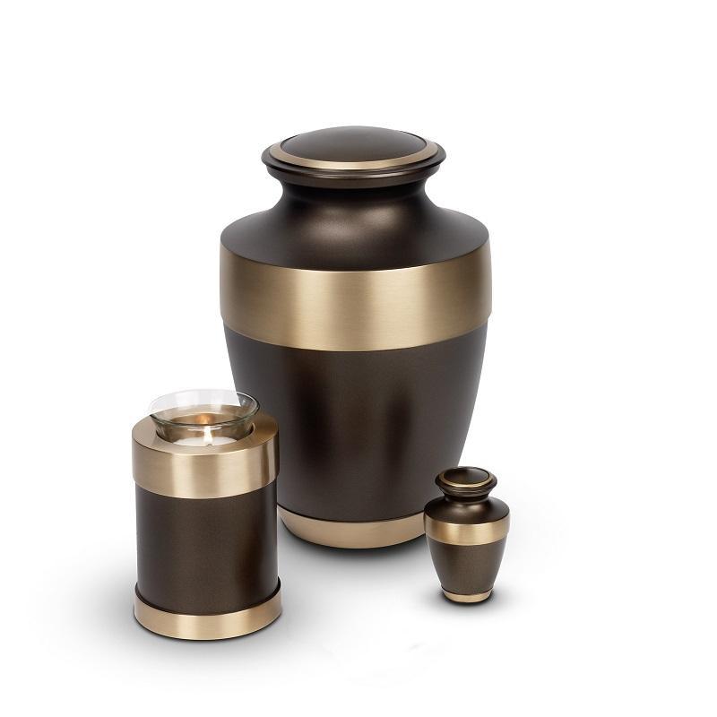 Brass Urn (Smoky Brown with Gold Band) 