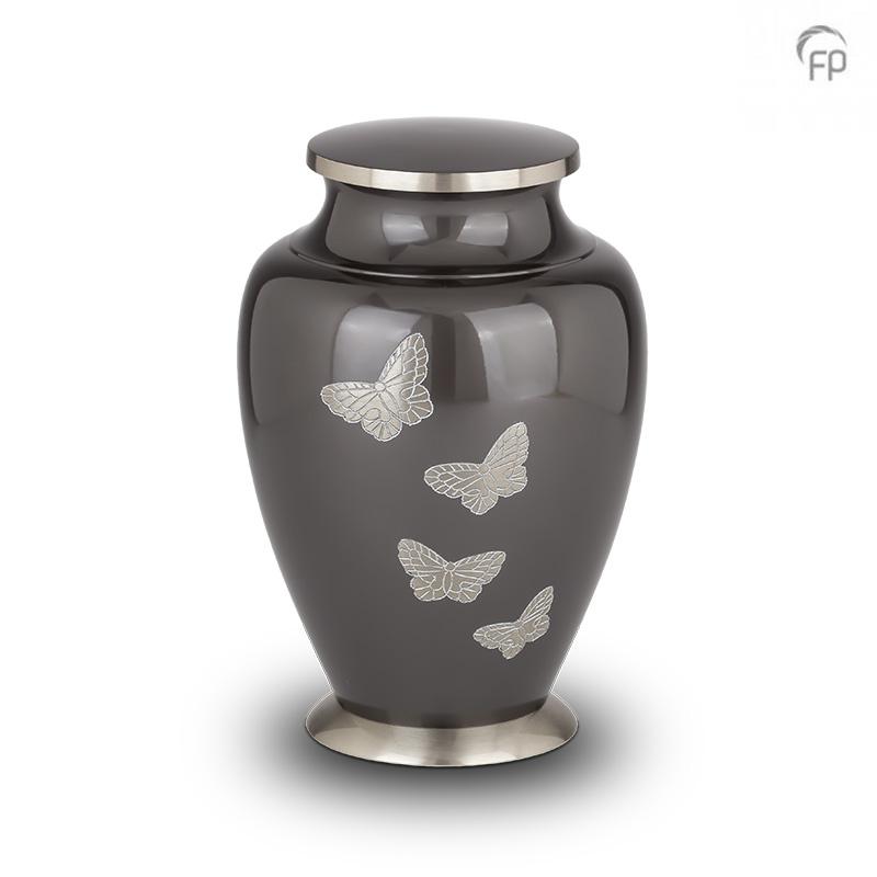 Brass Butterfly Urn (Grey) - Adult