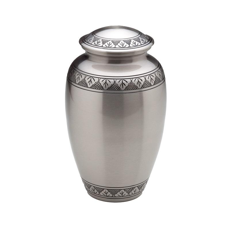 Brass Engraved Band Urn (Steel) - Adult
