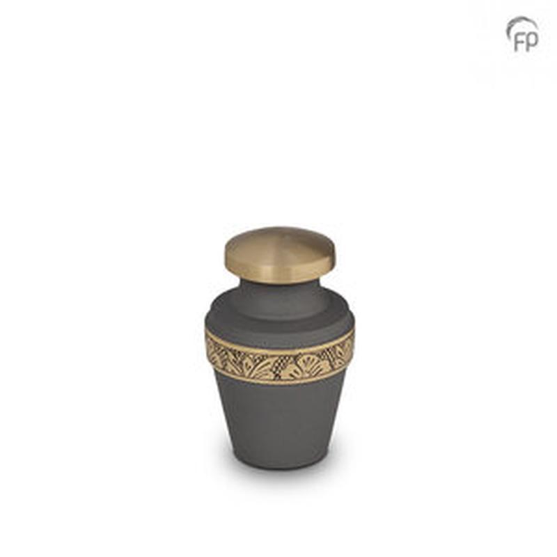 Brass Keepsake (Dark Grey  with Gold Engraved Band) 