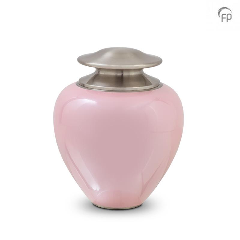 Metal Urn (Pearl Pink High-Shine Finish)