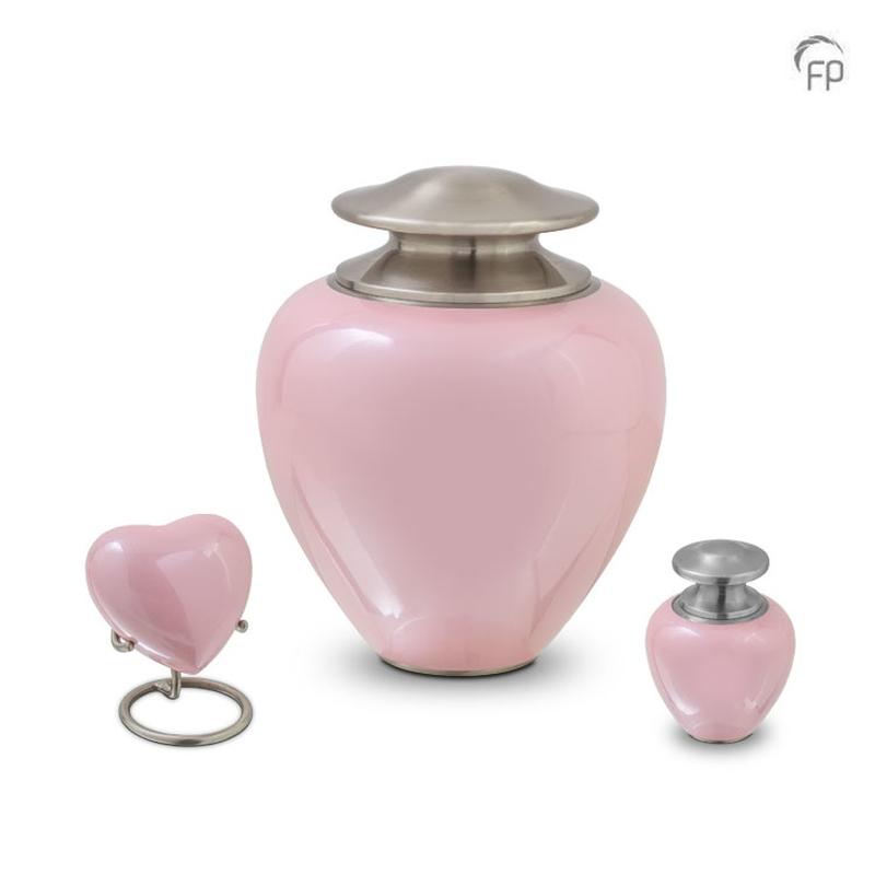 Metal Urn (Pearl Pink High-Shine Finish)