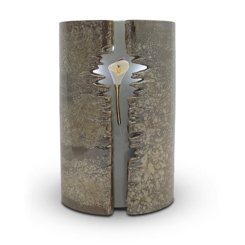 Wrapped Lily LED Urn (Brown)