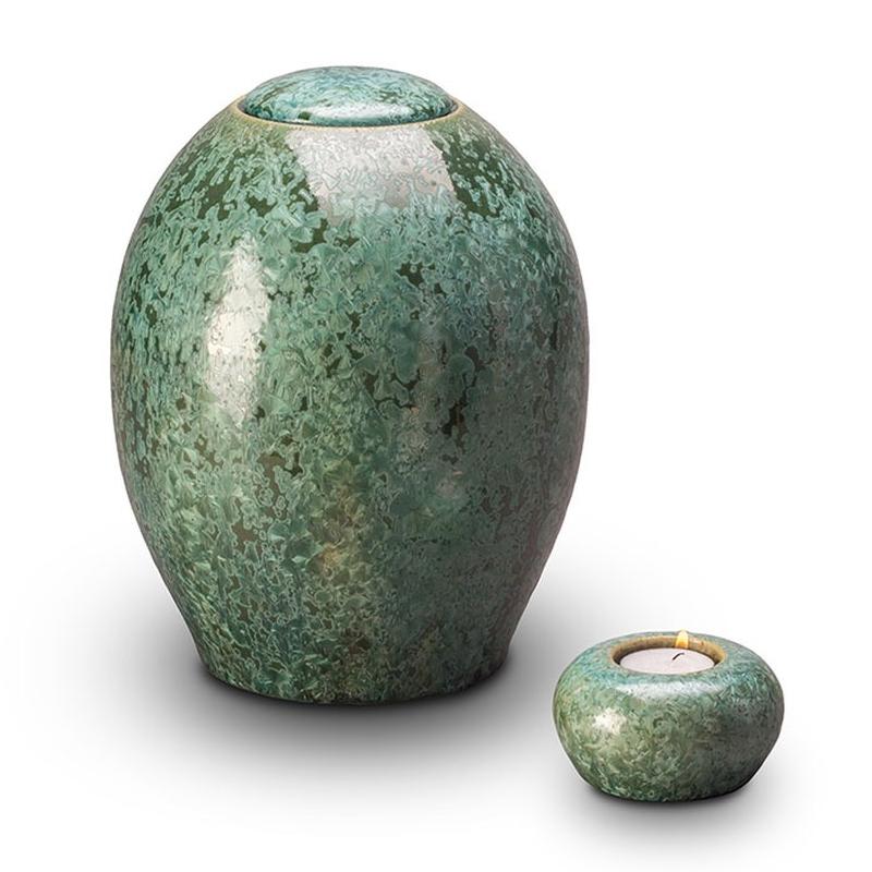 Ceramic Urn (Green)