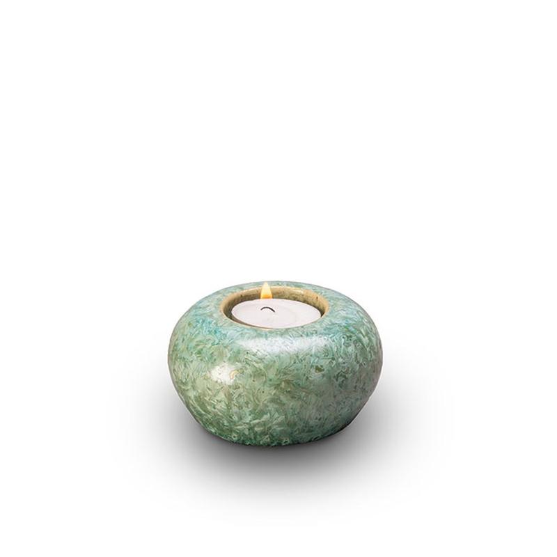 Ceramic Candle Holder Keepsake (Green)