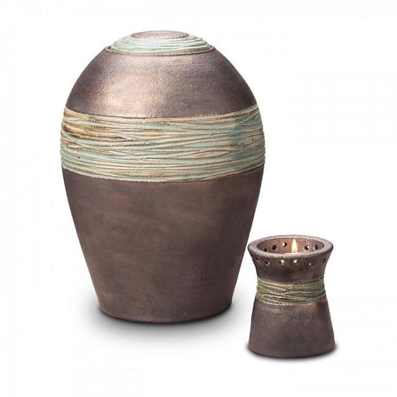 Ceramic Candle Holder Keepsake (Anthracite)