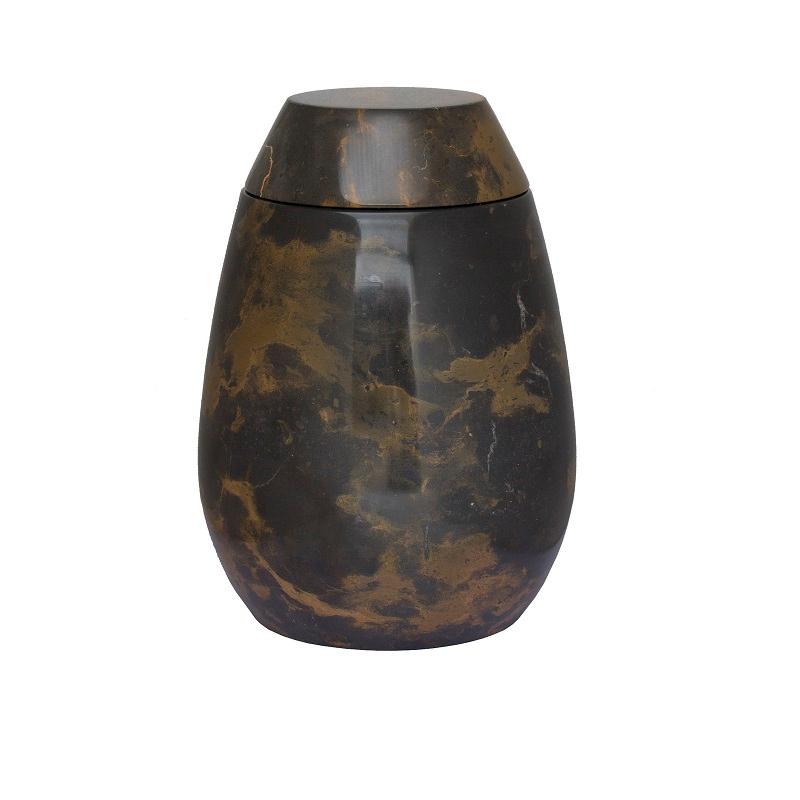 Marble Urn (Black with Burnt Orange) - Adult