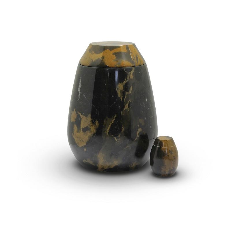 Marble Urn (Black with Burnt Orange) - Adult