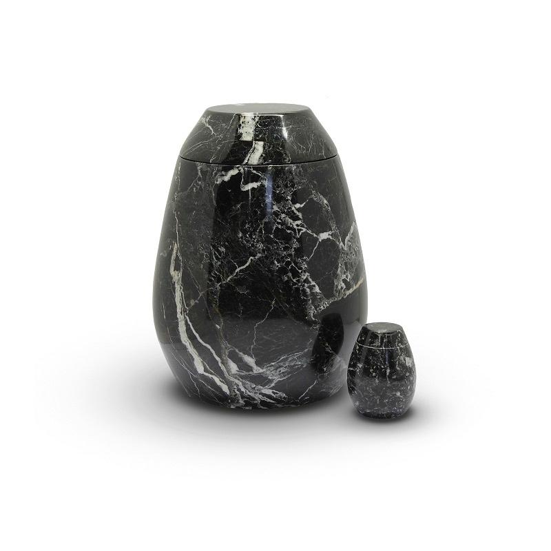 Marble Urn (Black with White) - Adult