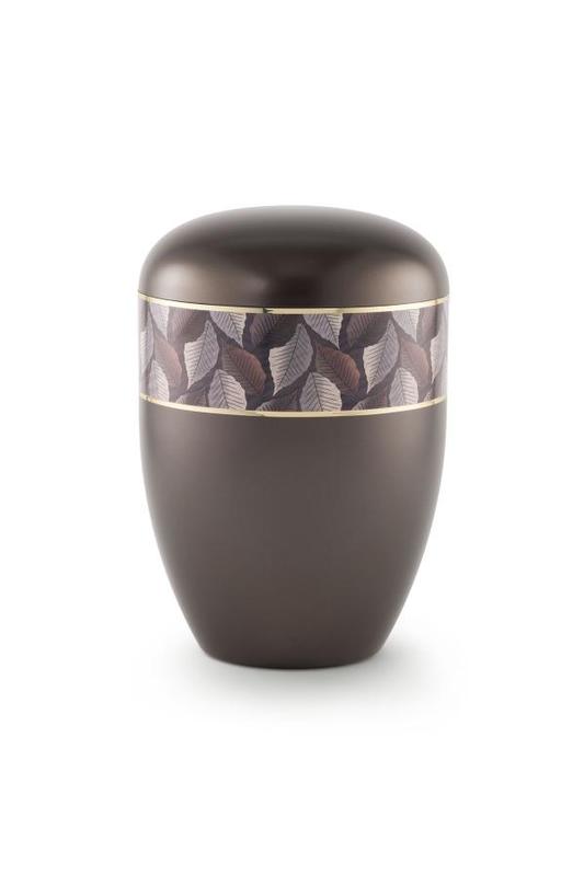 Arboform Urn (Leaf Border - Chocolate)