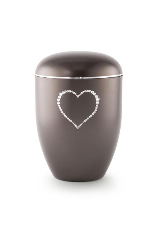 Arboform Crystal Heart Urn (Chocolate)