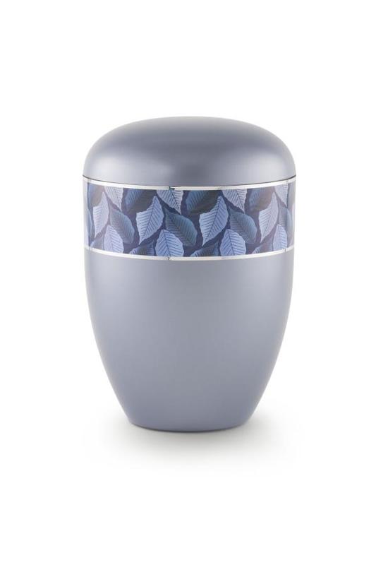 Arboform Urn (Leaf Border - Steel Grey)