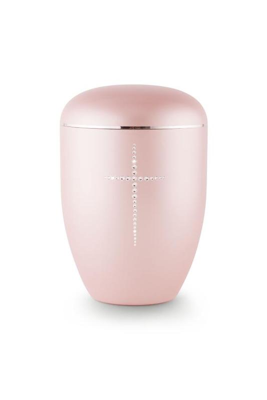 Arboform Swarovski Cross Urn (Pink)