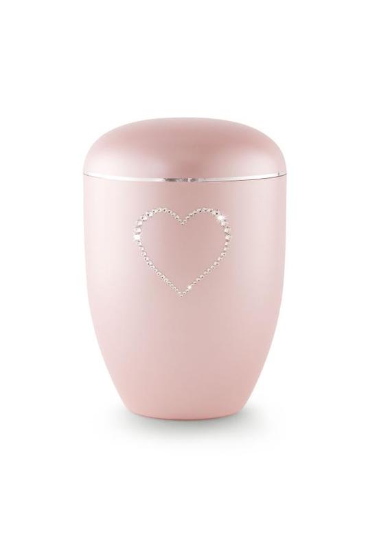 Arboform Swarovski Heart Urn (Pink)