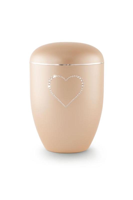 Arboform Crystal Heart Urn (Apricot)